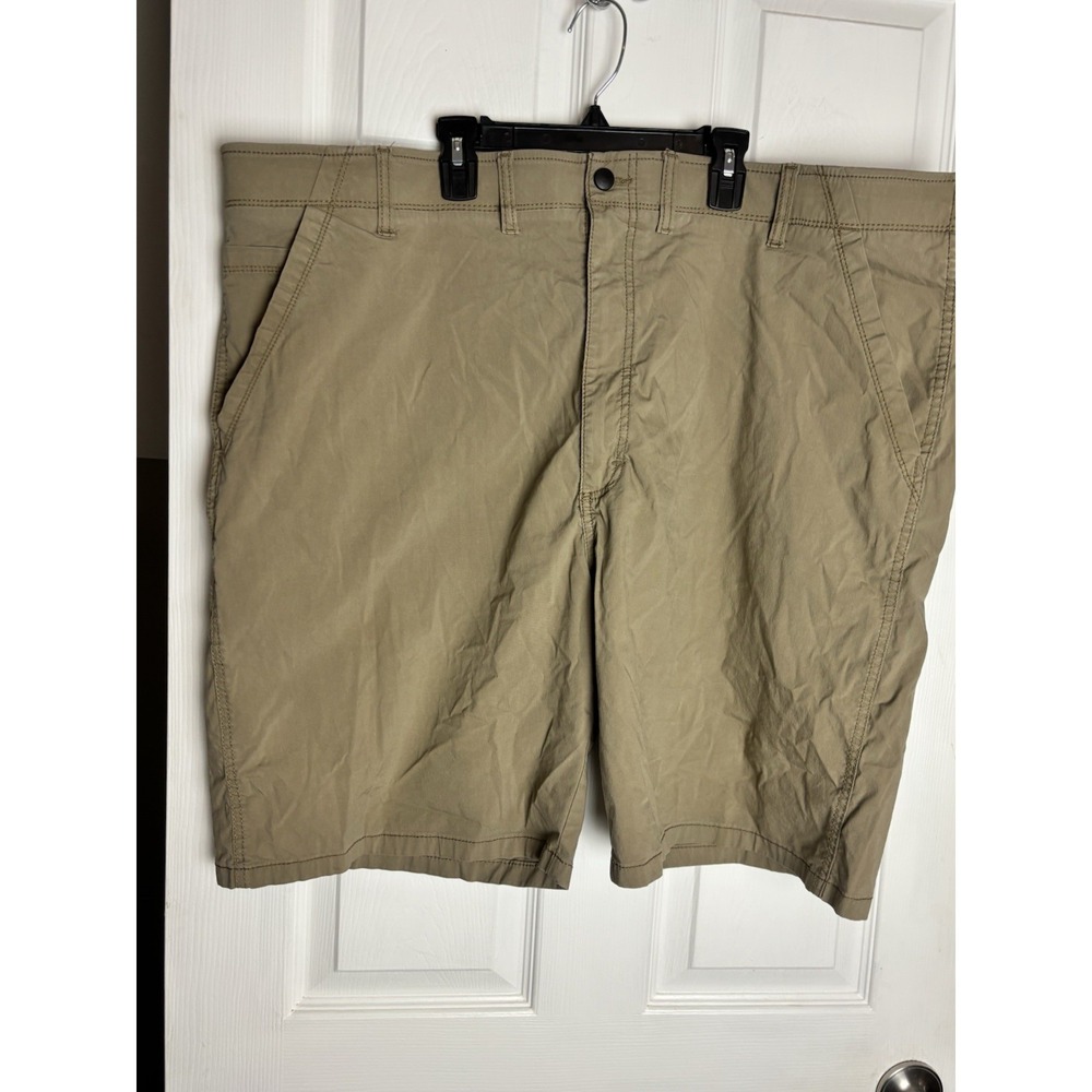 Wrangler Authentics Mens 46 Performance Comfort Flex Flat Front Short Dk Khaki